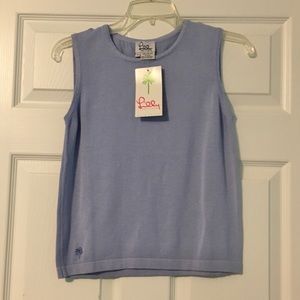 NEW Lilly Pulitzer Trudy Periwinkle Sleeveless Knit Top Shell S Vintage